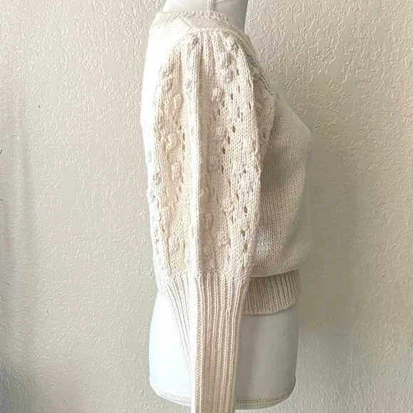 Girls Ivory Dot Sleeve Sweater - Picture 3 of 16